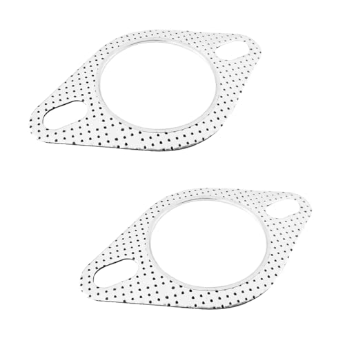 Image of Mandark 2PCS Car Exhaust Gasket, 2.5 Inch Vehicle Exhaust Flange Gasket with 2-Bolt, Automotive High Temp Exhausting Manifold Gasket Accessories, Universal for SUV, Sedan, Truck