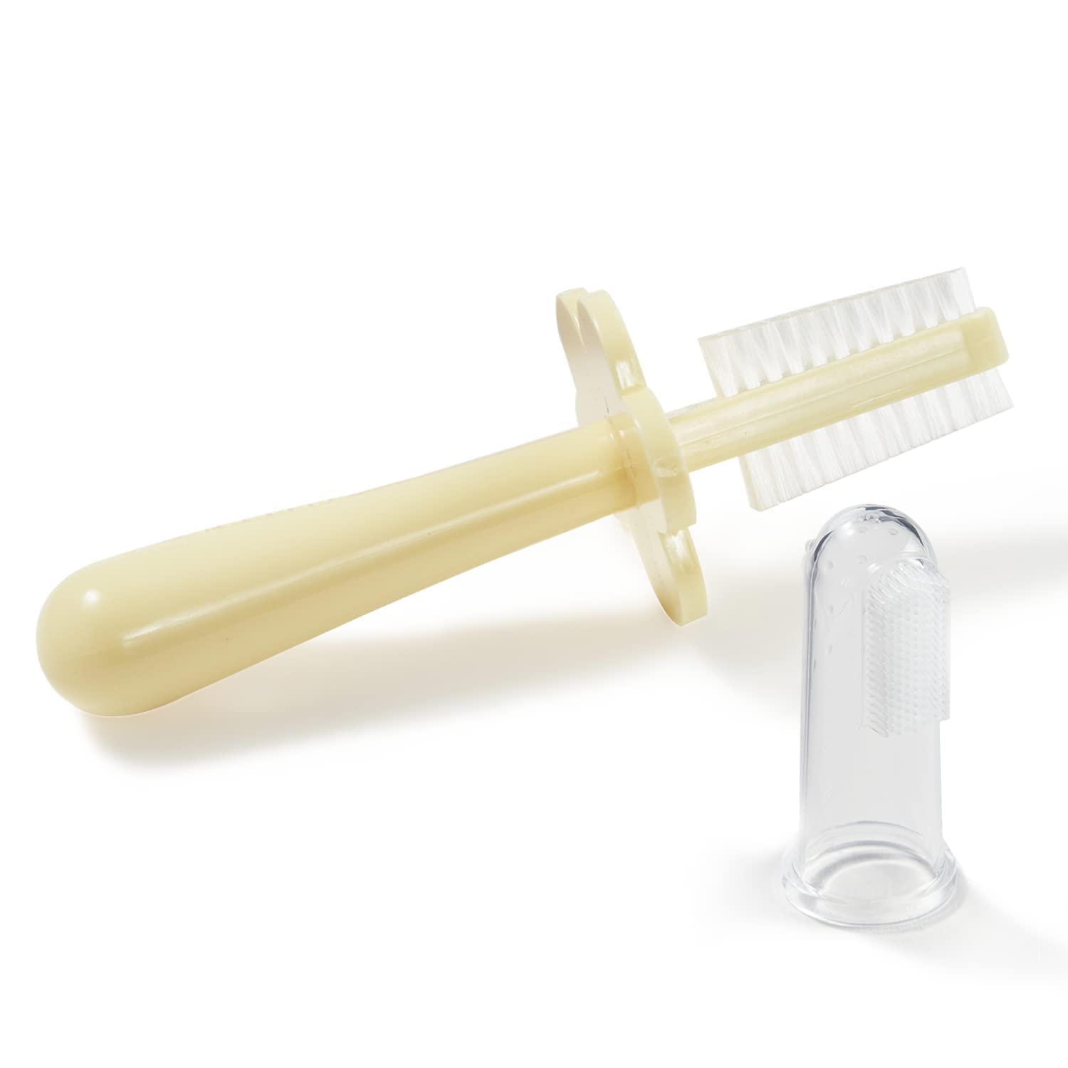 grabease Toddler Toothbrush Baby Toothbrush Baby Finger Toothbrush, BPA-Free & Phthalate-Free for Baby & Toddler, 1 Pack, Yellow