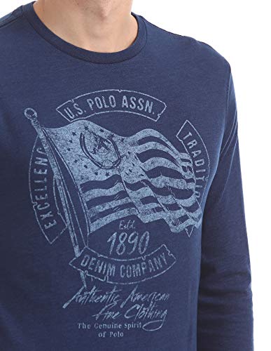 Image of US Polo Men's Solid Regular Fit T-Shirt