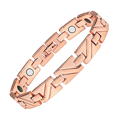 Wollet 5 in 1 Magnetic Therapy Bracelet Pain Relief for Arthritis Men/Women 21CM