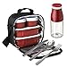 PracticFood Kit Urban Food Casual - Bolsa Térmica Porta Alimentos con Tapers Herméticos (Black Plus)