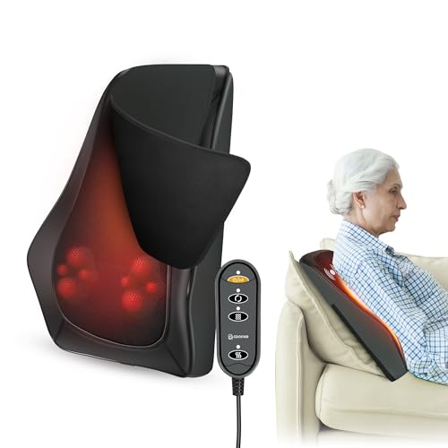 COMFIER Back Massager with Heat - 3D Deep Kneading Shiatsu Neck & Back Pillow