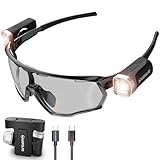 WOFOLiFE Mini Flashlight for Safety Glasses, Rechargeable Headlamp Reading Book Light with 42.5H Runtime, 4 Modes, Portable Waterproof Pocket Light for Reading, Repairing, Crafting, Knitting, Hiking