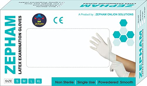 Zepham Pure Latex Examination Disposable Less Powdered Hand Gloves - Off White II Pack Of 100 Pcs II Size-Large, Non-Sterile (Yellowish Color) Full 100 Pcs Guarantee. (B0B56BPZCM) Amazon Price History, Amazon Price Tracker