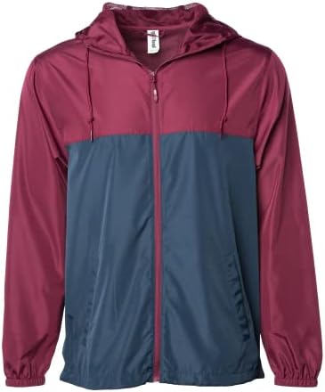 Global Blank mens Windbreaker Full Zip Up Windbreaker