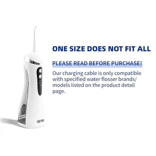 Image of Water Flosser Charger, Compatible with COSLUS, Aquasonic, Oralfree, Nicwell.Nicefeel, MOSPRO, Zerhunt, Tovendor, Hangsun, Cremax, Oral, Fairywill lrrigators (White)