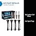 TRQ Ignition Coil and Spark Plug Kit 8 Piece Compatible with 2011-2017 Nissan Juke 2017-2019 Sentra