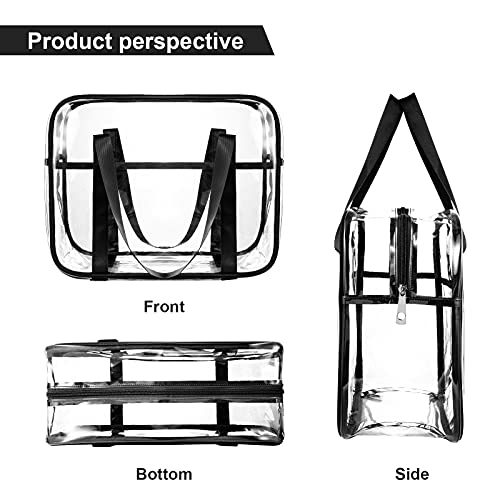 Clear Toiletry Bag Thick Transparent Cosmetic Bag Waterproof Makeup Artist Large Bag Diaper Case Luggage Organizer Storage Easy Clean Large2