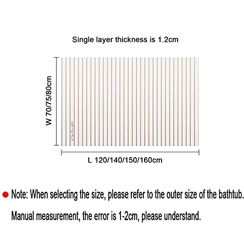 Couverture de baignoire pliable en PVC | Plateau isolant blanc
