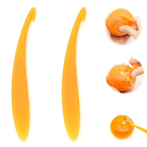 2 pcs Pelador de Naranja, Portátil, compacto y ligero Pelador de Cítricos, Adecuado Para Hacer Mermeladas de Cocina (2 naranjas)