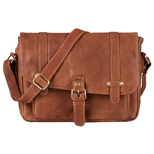 Sac à Main Cuir Marron Femmes STILORD pour protéger un iPad 10.1 pouces avec style