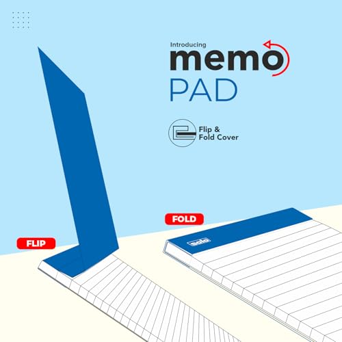 Image of SOLO Memo Pad, A5 Notepad, Flip & Fold Paper Cover, 160 Pages, Micro Perforation - Pack of 5