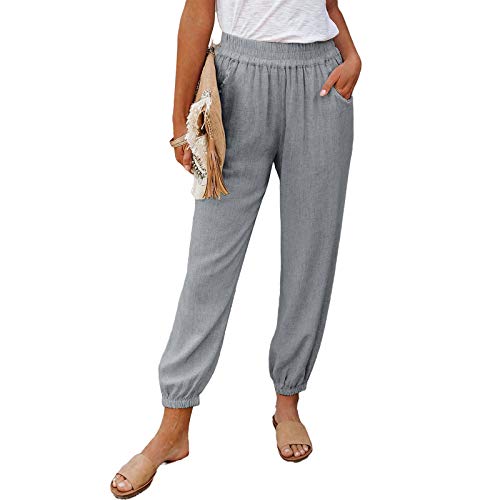 CURT SHARIAH Pantalon de survêtement de Yoga pour Femmes en Vrac Workout Harem Joggers Pantalon Confortable décontracté à Taille Haute avec Poches Cover