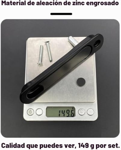 Miniatura 7 de Window Handle Concealed Window Handle Zinc Alloy White Black, Hardware Accessories For Windows, Screen Handle With Stainless Steel Screws White