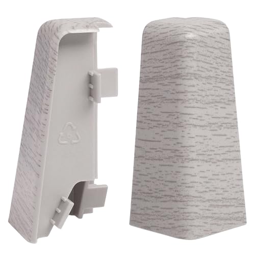 KGM Außenecken für Sockelleiste MEGA-Profil (20 x 58 mm) Eiche hell - Maße: 20 x 58 mm - 2 Stück