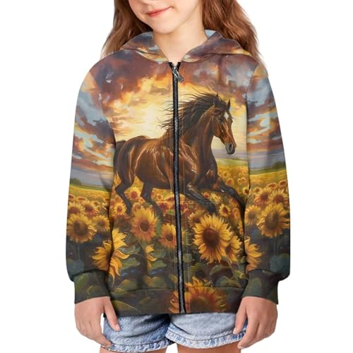 Unisex Zipper Sweatshirt Boys Girls Hooded with 2 Pocket Pullover Hoodies for 6-16Y Kids3