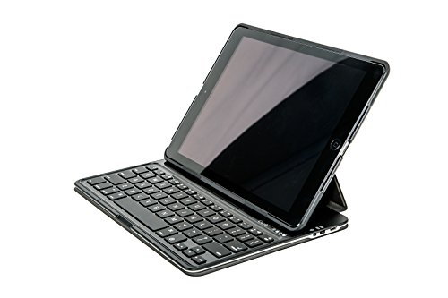Cazbi iPad Air 2 Keyboard Case, iPad Air Keyboard Case, Backlit, Detachable Wireless Bluetooth Smart Keyboard for Apple iPad Air/iPad Air 2, Grey Black