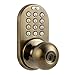 MiLocks DKK-02AQ Electronic Touchpad Entry Keyless Door Lock, Antique Brass