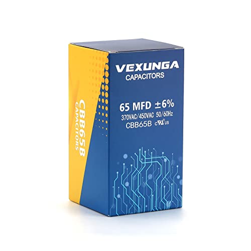 image for VEXUNGA 65uF 65 MFD 370VAC 440VAC 450VAC 50/60Hz CBB65 CBB65B Run Star