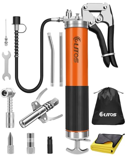 @utos Grease Gun Kit with Quick Release Coupler, 90 Degree