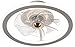 DLGGO Ventiladores de techo inteligente con iluminación de luz 102W creativo invisible techo con ventilador y silencioso Control Remoto Sala Lámparas tiempo de fraguado moderna Ventilador lámpara del