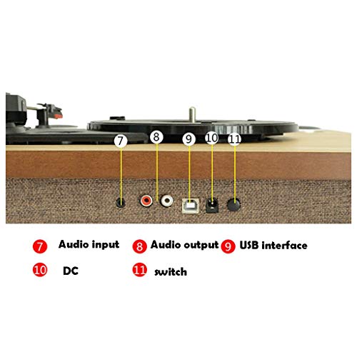 Platine Vinyle avec Combinaison De Haut-parleurs, Tourne Disque Vinyle De Phonographe Vintage, Support Trois Vitesses… - Les Beatles, Paul McCartney, John Lennon, RIngo Starr, George Harrison Platine Vinyle avec Combinaison De Haut-parleurs, Tourne Disque Vinyle De Phonographe Vintage, Support Trois Vitesses… – Image 5