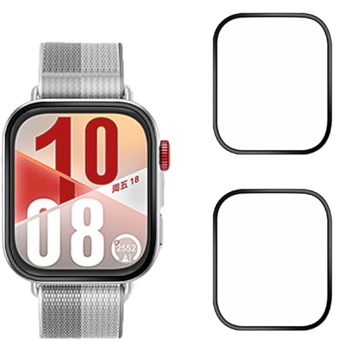 UIUIKA For HUAWEI WATCH FIT 4 �t�B���� 2�� PET������ �Y�f�@�� ����0.26mm �����ߗ� �C�A�[�� �����z�� �\��t���ȒP �w��h�~ �ϏՌ� �L�Y�h�~ �h�w�� ���� ���� �y2���Z�b�g�z