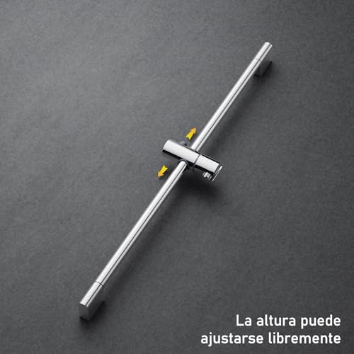 Miniatura 2 de Morado Barra De Ducha 70cm,Barra De Ducha Con Soporte De Alcachofa De Ducha 360 Giratoria Y Ajustable,Cromado
