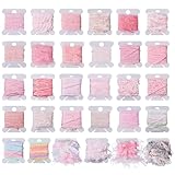 Pink Art Yarns: mescola un morbido blush, e tonalità rosa pesca con sottili sfumature, questo filato mescolato a mano aggiunge un tocco di romanticismo a qualsiasi progetto. Perfetto per creare arazzi in stile bohémien, acchiappasogni dal fascino fiabesco
