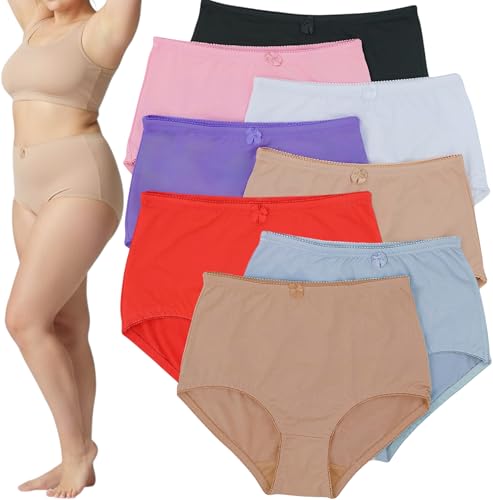 Image of ToBeInStyle Women's Pack of 6 High-Waisted Girdle Brief Tummy Support Everyday Panties