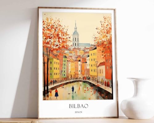 Poster Espagne Bilbao deco interieure voyage pour une ambiance inspirante au quotidien