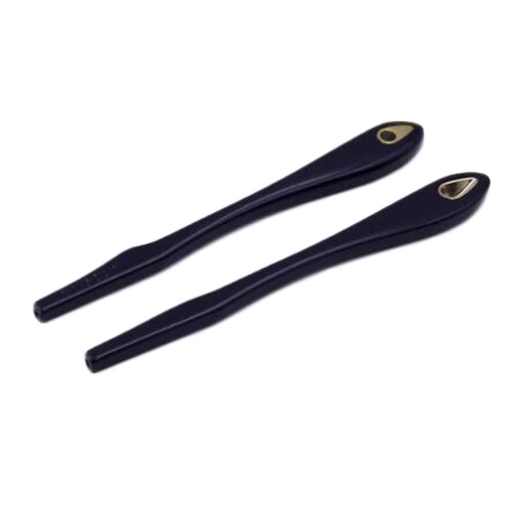 RJGFDSAPO Eyeglass Replacement Arm Legs, Eyeglass Temple Tips Replacement Acetate Black 1.5mm ID 80mm 2 Pairs For Thin Metal Legs