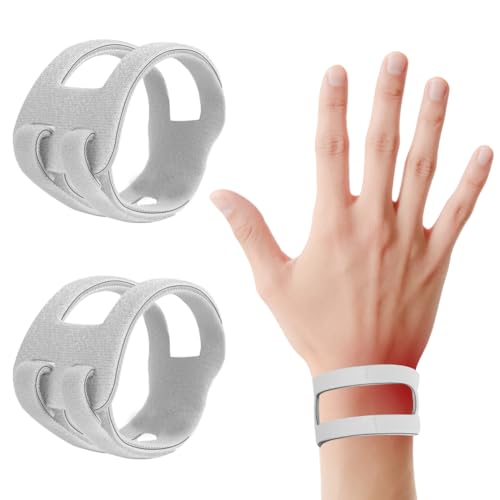 ALIIP Handgelenkstütze 2 Stück Handgelenk Bandagen Handgelenkbandage für TFCC-Risse Verstellbare Handgelenkstütze mit Klettverschluss für Fitnessstudio Training Grau