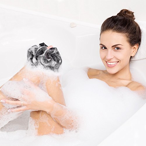 Easymoo Bath Loofahs Sponge Shower Pouf Body Scrubber Mesh Pouf Bath Sponge 3 Pack #TOP1