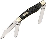 Rough Rider Knives 1386 Bark Bone Gunstock Pocket Knife with Jigged Bark Bone Handles
