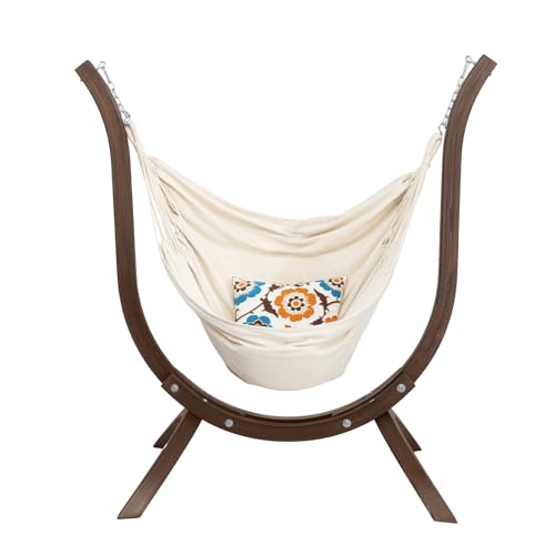 ONCLOUD 550 LBS Wooden Hammock Chair Stand