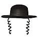 Boland 04193 – Chapeau Rabbi Arnaud pour adulte avec boucles de tempe et tête de mortier, religion, accessiors, costume, carnaval, soirée à thème