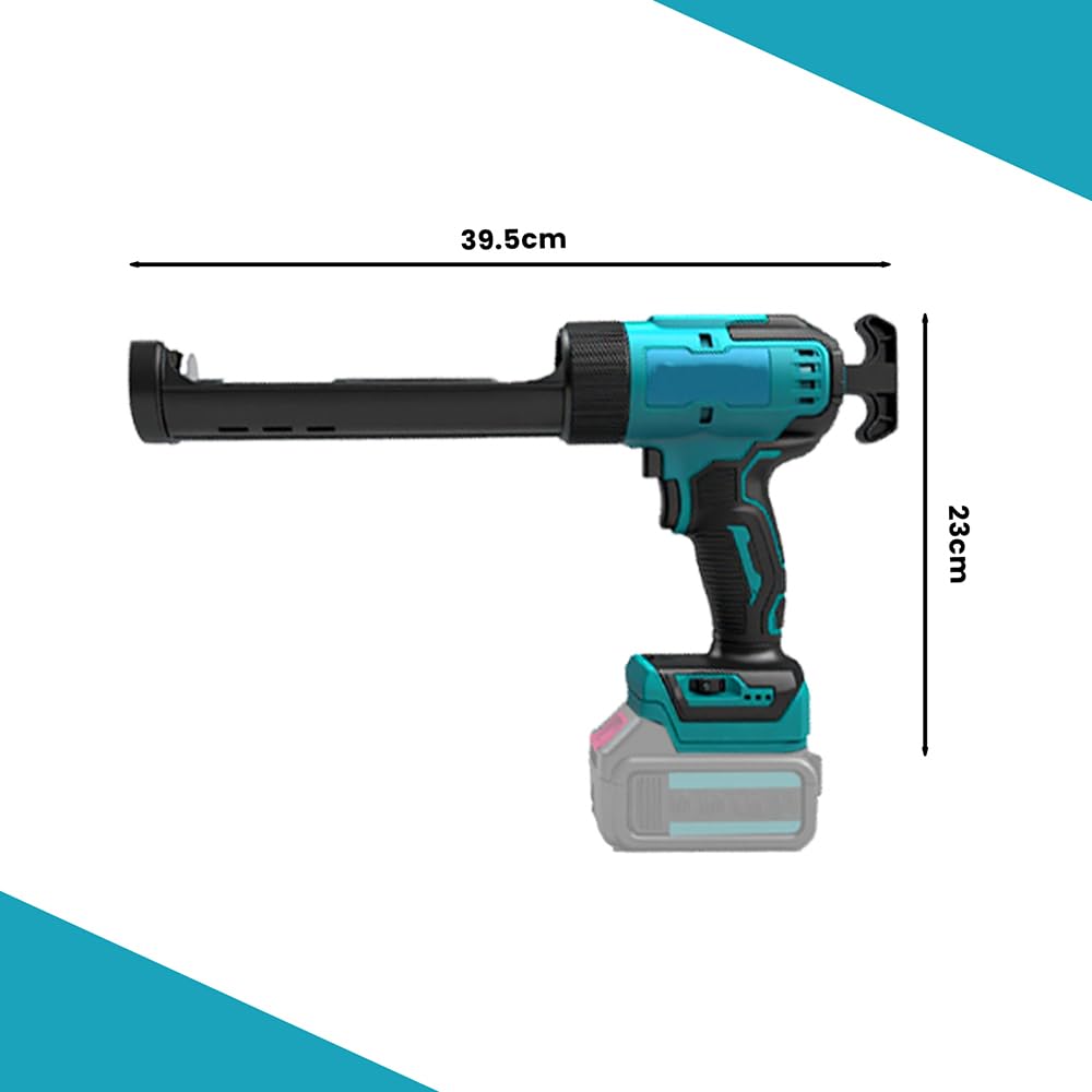 Akku Kartuschenpresse,Ersatz für Makita 18V Akku, 300ml Elektrische Silikonpistole, 6 Geschwindigkeiten, LED Licht, Anti-Tropf-System für Dichtstoff, Montagearbeiten (Ohne Akkus)