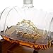 Atterstone Barrel Whiskey Decanter Set. Bourbon, Scotch, Brandy, Whisky Decanter Set. 2 Heavy Crystal Whiskey Glasses, 9 Chilling Whisky Stones & Funnel for Liquor - 1000ml Whiskey Barrel Decanter