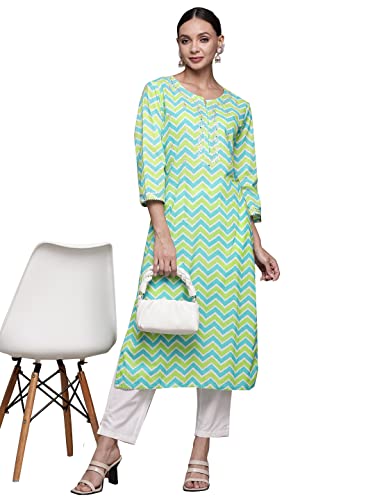 Image of ishin Women Cotton Blend Kurta With Trouser Set