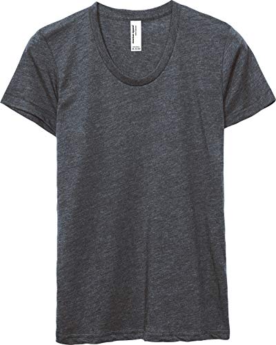 Image of American Apparel BB301W Ladies' Poly-Cotton Short-Sleeve Crewneck Heather Black XL