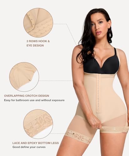 Image of Lover-Beauty Fajas Colombianas Shapewear for Women Tummy Tuck Compression Garment Butt Lifting Shapewear