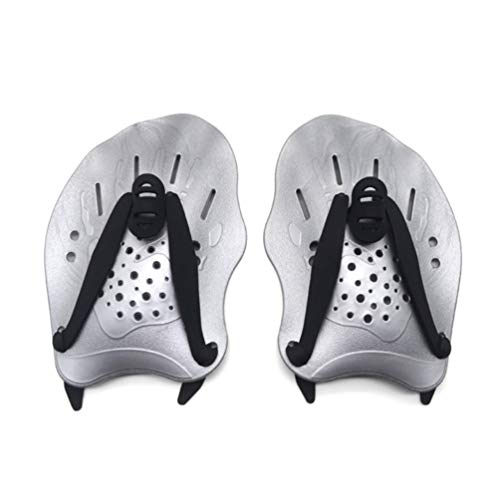 Barbatanas de mão para treino de natação com alças ajustáveis para natação e natação para mulheres e