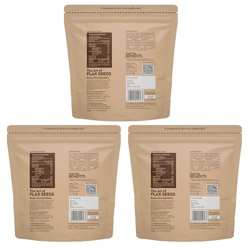 Image of Nourish You Raw Flaxseeds | Alsi Seed | Rich in Fiber and Omega-3 | Detox | Healthy food | Certified & Gluten Free | Flaxseeds for Hair Growth |Source of Iron & Dietary Fibre |Rich in Protein - Pack of 3 (450g)