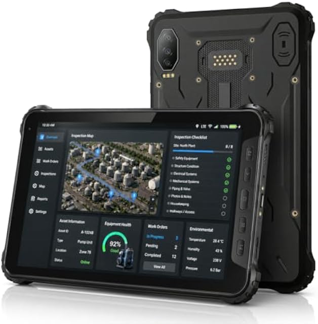 AOZORA K8 Active 8" Rugged Android Tablet, 4G LTE, IP69K, Night Vision