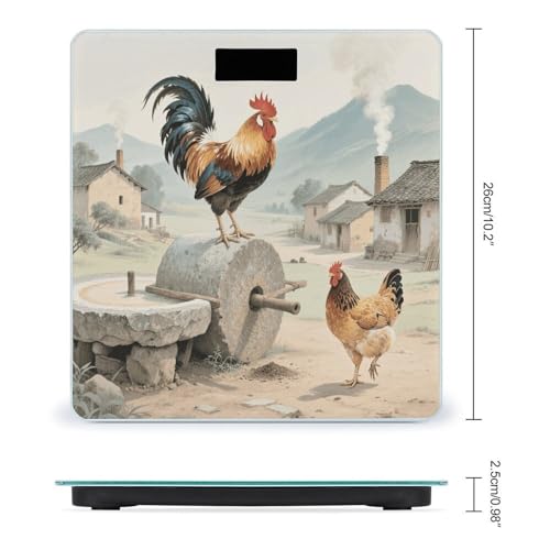 Báscula digital de baño LCD vidrio templado 400 lb miniatura 2