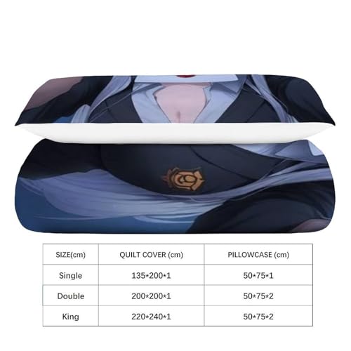 Housse de couette manga japonais 135x200 pour lit enfant