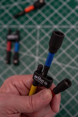 Image of Wiha 70489 3 Piece Color Coded Magnetic Nut Setter SAE Set 3 inch