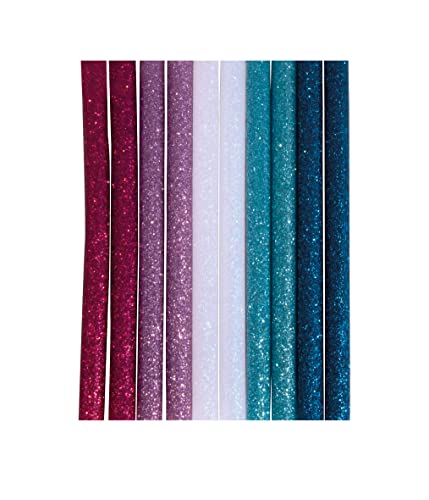 Rayher bastoncini di colla a caldo per pistola incollatrice, arcobaleno, 10 pezzi, 10cm, ø 7mm, 33496990