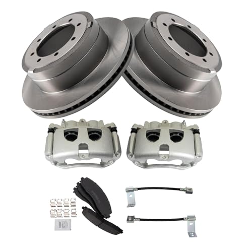 Image of TRQ Brake Pad & Rotor Kit Ceramic Compatible with 2017-2019 Ford F-350 Super Duty
